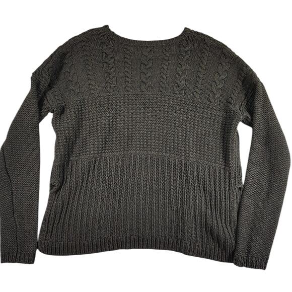 Abercrombie & Fitch Women's Cable Knit Sweater Gray - Size: Medium - Picture 5 of 8